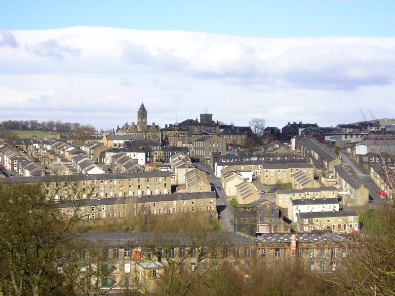 View across Colne in Lancashire
